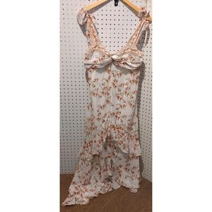 Chelsea Violet Sun Dress Small Floral Easter Tier Sheer Straps